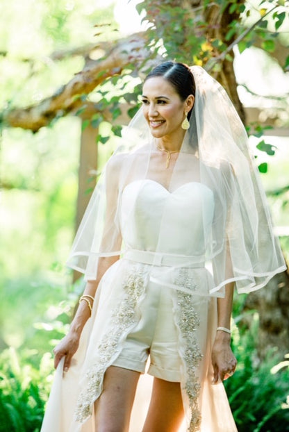 Bridal Fashion, Romper, Jumpsuit, Bridal Fashion, Wedding Style, Fashion, Red Carpet Fashion, Gold Romper, Gold Romper with train, Gold Jumpsuit, Gold Jumpsuit with train